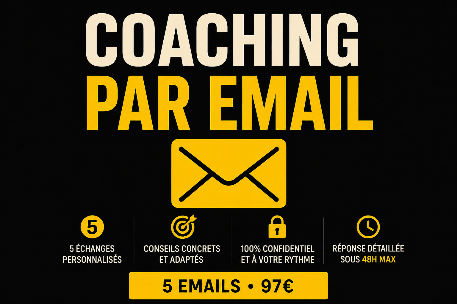Coaching par e-mail – 5 échanges personnalisés